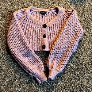 Cropped purple sweater